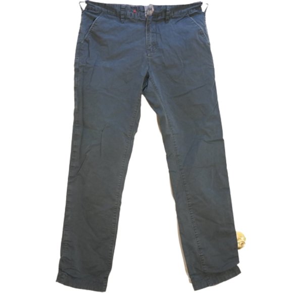 Ted Baker Men's Slim Fit Welt Pocket Flat Front Chino Pants Gray Size 34 - Picture 1 of 5